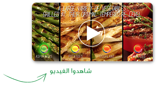 A large variety of vegetables grilled at their optimal temperature level | Play the video